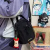 Bolsa ligera para botella de agua de exterior, cierre de cordón unisex, bolso de un solo hombro, para viajes casuales, senderismo, bolso cruzado, bolsillo para teléfono con bloques de color