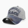 Gorra de Béisbol Bordada con Parche Retro Nuevo para Hombre, Copa Suave, Color Denim Lavado a Juego, Visera Curva