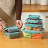 Tapa de Silicona Crisper Caja Transparente Sellada Grado Alimenticio para Hogar Cocina Refrigerador Caja de Almacenamiento Tapa Suave Portátil Caja para Fruta