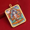 Color Oro Thangka Dorado Caja Thangka Ocho Budas Guardianes Colgante Benmingfo Estilo Étnico Colgante Thangka Portátil