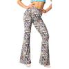 Europa y Estados Unidos transfronterizo Amazon Europa y Estados Unidos Marea ajustados cadera estampados pantalones acampanados pantalones de mujer pantalones casuales suministro directo de fabricantes