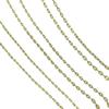 Paquete de 14 quilates de oro superbrillante con flores de cuatro lados, borde cortado, preservación del color, galvanoplastia, cadena 0, bricolaje, borlas, pendientes, collares, accesorios