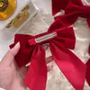 Atacado de Fábrica Grande Tiara de Laço Vermelho Presilha de Cabelo Infantil Celebridade da Internet Novo Presilha de Cabeça de Veludo Acessórios de Cabelo