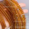 Cuentas de ábaco de ágata negro imitación color sólido negro espaciador de platillo volante cuentas de vidrio transparente ámbar accesorios para abalorios DIY