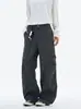 Ropa de Hombre Shanggu Algodón Puro Casual para Hombre Primavera y Otoño Lavados Vintage Pantalones de Pierna Ancha Sueltos Versátiles Jeans Largos para Hombre