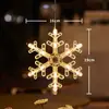 Luzes de Fio LED Luzes de Ventosa de Natal Estrela Lua Sino Luzes Decorativas com Ganchos Luzes de Ambiente Janela do Quarto Romântico