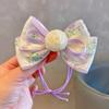 25 Primavera Estilo Coreano Celebrante de Internet Flor Rosa Fresca Lazo Accesorios para el Cabello de Niñas Lazo para el Cabello Cuerda para el Cabello Tocado