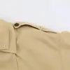 Ropa de comercio exterior para mujer 2026 Moda europea y americana casual simple holgada gabardina con solapa de doble botonadura para mujer B483182