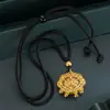 Ping An Campanilla Candado Colgante Color Oro Imitación 3D Oro Duro Método Antiguo Oro Arena Oro Hueco Colgante de Cuerda de Campanilla Regalo