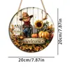 Letrero de Puerta de Madera Plana Impreso con Calabaza Decoración Creativa Colgante de Pared Decoración Festiva Venta al por Mayor desde el Fabricante