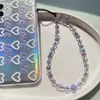 KKBEAD Elegante Roupas Fumaça Roxo Criativo Facetado Pequena Borboleta Corrente para Celular ins Tendência de Moda de Rua Cordão Universal