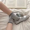 Calcetines Bordados Sin Costuras para Mujer, de Media Pantorrilla, Delgados, Estilo Coreano, Estilo Ins, Holgados, de Algodón, Verano 2026, Delgados, Estilo Coreano