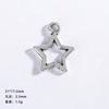 66 colgante hueco de aleación vintage con forma de estrella y luna, hecho a mano, con forma de luna, pendientes, pulseras, accesorios de joyería