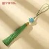 Nó Requintado Franja Vintage Nó Chinês Pequeno Pingente Marcador de Página Saquinho de Fragrância Pingente de Leque com Franja Caixa de Presente Pingente de Celular