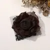 Estilo Genial, Estilo Antiguo, Encaje Hermoso con Borde Quemado, Rosas Secas, Accesorios para el Cabello Hechos a Mano DIY, Ramilletes, Accesorios para Ropa al por Mayor