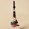 Novo Chaveiro Pássaro Esculpido em Madeira Feito à Mão Pingente Pássaro Fofo Decoração para Pendurar em Mochilas Escolares Presente de Formatura para Estudantes