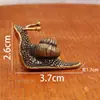 Caracol de Cobre Escultura Pequena de Cobre Latão Sólido Pequeno Ornamento Cerimônia do Chá Arte em Cobre Animal de Estimação de Chá de Cobre Peça de Mão de Cobre Utensílios de Cobre Antigos Micro-Escultura