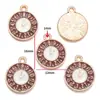 Accesorios para Joyería de Aleación DIY Reloj Despertador Esmaltado Colgante de Reloj Pulsera Llavero Decoración Adorno Colgante W459