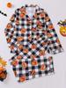 Comercio Exterior Transfronterizo Primavera y Otoño Casual Cómodo Estampado de Tortuga Manga Larga Pantalón Largo Estilo Europeo y Americano Conjunto de Pijama Ropa para el Hogar Pijama para Mujer