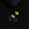 Prata 925 maciça banhada a ouro 24K em toda a peça, acessórios de joias DIY feitos à mão, pingentes de pulseira clássicos e fofos de desenho animado