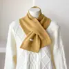 La nueva bufanda de mezcla de lana para mujer de otoño e invierno de JM proporciona protección para el cuello y calidez, es de color liso, un calentador de cuello casual y versátil