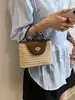 Bolsa Tejida Yuezi para Mujer 2026 Nueva Primavera y Verano Bolso de Mano para Vacaciones en la Playa Hombro Único Cruzado Cubo Bolso de Paja