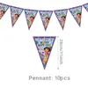 Decoraciones para fiesta de cumpleaños de niña transfronteriza: Guirnalda de mono Dora, decoraciones colgantes en espiral, vasos de papel, platos de papel, mantel, globos