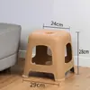 Taburete de Plástico Engrosado para el Hogar, Adultos, Sala de Estar, Mesa de Comedor, Silla, Taburete Alto, Taburete con Tablero de Goma Vulcanizada Antideslizante, Taburete Pequeño Resistente para Baño