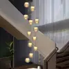 Lámpara colgante dúplex minimalista moderna lámpara colgante sala de estar comedor barra de bar luz de recepción luz de villa de lujo accesorio de iluminación LED luz