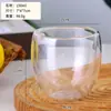 Venta al por mayor de fábrica Taza Simple de Doble Capa Transparente Aislante Térmico Anti-quemaduras para el Hogar Taza para Leche Café Jugo Taza de Vidrio de Borosilicato Alto