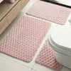 Alfombra Gruesa Transfronteriza Tapete Antideslizante para Baño Felpudo para Puerta de Entrada Alfombra Absorbente para Baño Juego de Tres Piezas para Baño