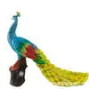 Lámpara Artificial de Animales para Exteriores de Fibra de Vidrio y Resina Luminosa Forma de Pavo Real Pequeño Diseño de Iluminación para Parques Lámpara Paisajística Creativa