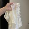 Ropa interior sexy de encaje de viento puro deseo para mujer, bragas de algodón de malla sin costuras con entrepierna y cintura para niñas, venta al por mayor