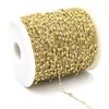 Cadena de cuentas de eslabones cruzados Jinyiyuan cadena de acero inoxidable chapado al vacío en oro de 18 quilates fabricante de joyas para pulseras y collares DIY