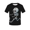Camiseta de manga curta com estampa digital de osso de verão 2021 para casais, gola redonda, impressão 3D, uma geração da AliExpress