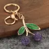 Chaveiro de cereja simples e elegante mais vendido no AliExpress, acessório de pingente de bolsa de moda estilo ins para o dia a dia