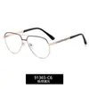 91365 Nuevos Gafas de Moda Europeas y Americanas Montura Completa Metal Hombres Negocios Montura de Gafas Anti Luz Azul Stock Listo Fábrica