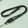 Corda de Pingente Tecida à Mão Cordão de Pingente de Jade Corda de Colar de Jade Vermelho Preto Ajustável Unissex