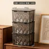 Caja de almacenamiento para copas de vino pequeñas BNBS Bainaibang, disponible en múltiples tamaños y capacidades, a prueba de polvo, a prueba de humedad, transparente y caja de vino engrosada
