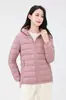Nova Moda de Inverno Cardigã Leve com Capuz Canelado Jaqueta Curta de Algodão com Capuz Feminina Outono Inverno Engrossado Quente Casaco Curto de Algodão