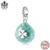 Aifuluo Serie Original de Buena Suerte Cuentas de Amazonita Plata de Ley S925 Cuentas Sueltas Accesorios para Joyería DIY Combinación