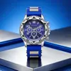 Reloj popular para hombre, moderno deportivo de silicona, falso de tres ojos, de cuarzo para negocios, transmisión en vivo de comercio exterior del fabricante, dropshipping