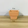Vaso Quadrado de Cerâmica Vermelha para Flores Vaso Quadrado Vermelho Grande Médio Pequeno Vaso para Suculentas Vaso Criativo Vaso de Cerâmica Vaso de Azulejo Respirável
