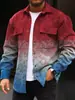 Nueva Chaqueta Casual Estampada para Hombre con Cuello, Estampado Digital 3D de Patrón Multicolor Personalizado para Primavera y Otoño