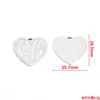 Pingente de Carta de Amor em Aço Inoxidável Polido Acessórios para Joias DIY Pingente para Colar Pulseira Pingente em Formato de Coração Acessórios