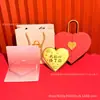 Oro Puro 999 Creativo 520 Qixi Exquisita Moneda de Oro en Forma de Corazón Set de Regalo Decoración del Día de San Valentín Personalizado Venta al por Mayor