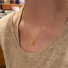 Nuevo Collar Lindo de Gato Kt Estrella para Mujer, Oro Arena, Dulce, Ligero, Lujoso y de Aspecto Elevado Cadena para Clavícula Chapada en Oro de 18K Venta al por Mayor