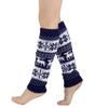 Calcetines Grues de Otoño e Invierno Estilo Bosque Navideño con Ciervos y Copos de Nieve Leggings Cálidos Coreanos Bohemios Calcetines de Felpa