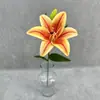 Impressão 3D único Lírio flor artificial salão de casamento arranjo de flores decoração conjunto falso flor arco de boas-vindas falsa flor falsa atacado