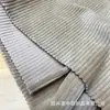 Pantalones de pana de punto a rayas de punto 6 piezas cvc Poliéster Algodón Pana elástica Tela para ropa Hilo plateado prefabricado